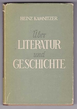 Seller image for ber Literatur und Geschichte. Sechs Aufstze for sale by Kultgut