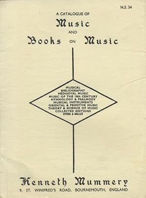 Immagine del venditore per A Catalogue of Music and Books on Music venduto da Kaaterskill Books, ABAA/ILAB