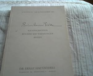 Handschriften, Bücher, Widmungen. Auktionskatalog Dr. Ernst Hauswedel ( Hamburg ) 1962 Auktionska...