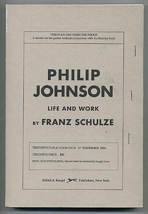 Bild des Verkufers fr Philip Johnson: Life and Work zum Verkauf von Between the Covers-Rare Books, Inc. ABAA