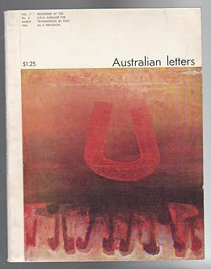 Seller image for AUSTRALIAN LETTERS. March 1966 Volume 7 Number 2 for sale by BOOK NOW