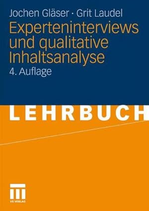 Seller image for Experteninterviews und qualitative Inhaltsanalyse for sale by BuchWeltWeit Ludwig Meier e.K.