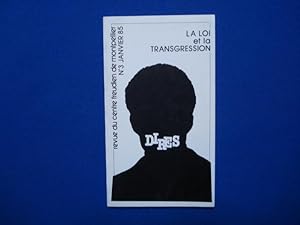 Seller image for DIRES: Revue du Centre Freudien de Montpellier. N3. La Loi et La Transgression for sale by Emmanuelle Morin
