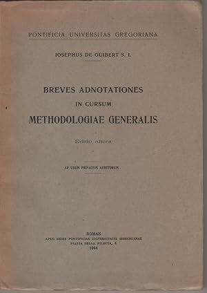 Seller image for Breves adnotationes in cursum methodologiae generalis for sale by Librera El Crabo