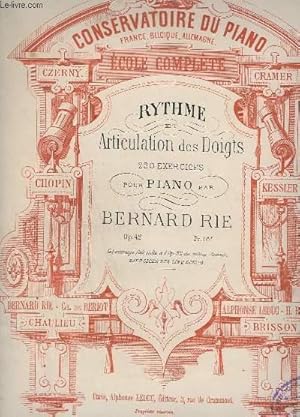 Seller image for RYTHME ET ARTICULATION DES DOIGTS - 230 EXERCICES POUR PIANO - OP.42. for sale by Le-Livre