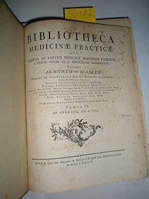 Seller image for Bibliotheca medicinae practicae qua scripta ad partem medicinae practicam facientia. Tomus II. for sale by RogerCoyBooks