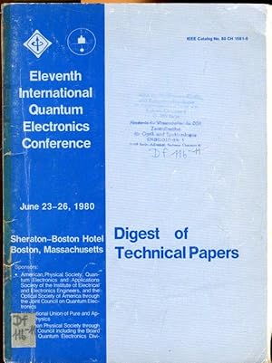 Imagen del vendedor de 11th International Quantum Electronics Conference, 1980. Digest of Technical Papers. a la venta por Antiquariat am Flughafen