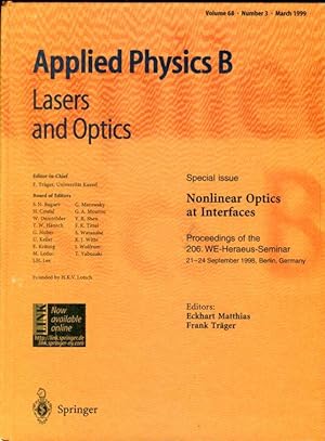 Seller image for Nonlinear Optics at Interfaces. for sale by Antiquariat am Flughafen