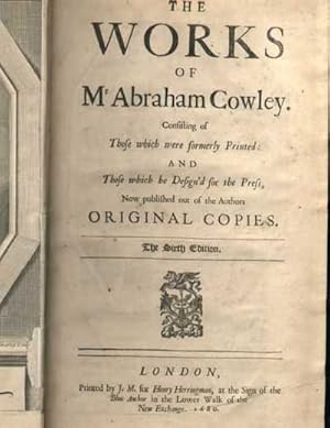 THE WORKS OF ABRAHAM COWLEY