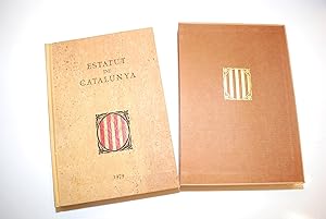 Estatut De Catalunya. 1979. Edición Especial En Papel De Corcho.