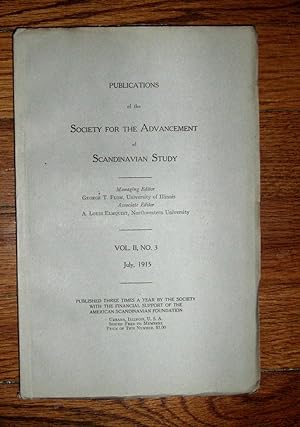 Seller image for Publications of the Society for the Advancement of Scandinavian Study July 1915 for sale by Friendly Used Books