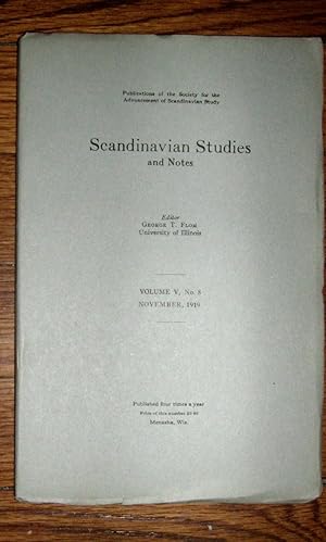 Seller image for Scandinavian Studies and Notes November 1919 for sale by Friendly Used Books