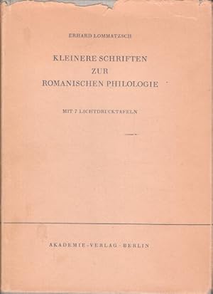 Kleinere Schriften zur romanischen Philologie.