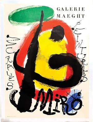 Galerie Maeght: Peintures, Murales, Miro (Original oversize lithograph print)