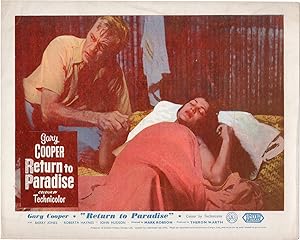 Bild des Verkufers fr Return to Paradise (Original British front-of-house card from the 1953 film) zum Verkauf von Royal Books, Inc., ABAA