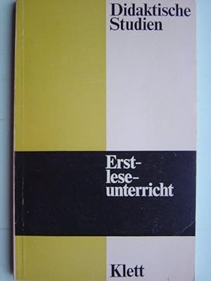 Imagen del vendedor de Didaktische Studien. Erstleseunterricht. Theorie und Praxis im In- und Ausland. a la venta por Antiquariat Tarter, Einzelunternehmen,