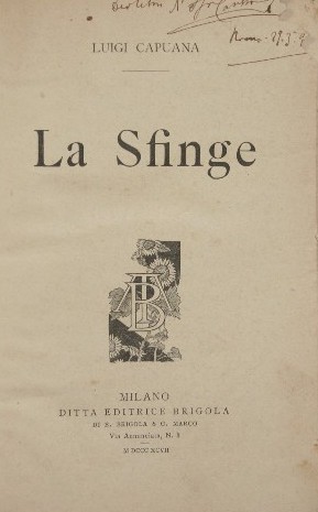 Immagine del venditore per La Sfinge; Il benefattore venduto da Antica Libreria Srl