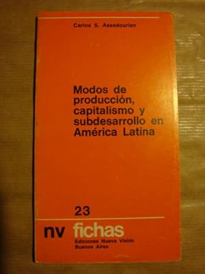 Seller image for Modos de produccin, capitalismo y subdesarrollo en Amrica Latina for sale by Llibres Capra