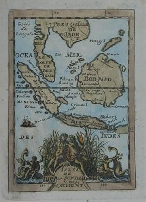 Isles de la sonde vers l'Occident. Kolorierte Kupferstich-Karte v. A. M. Mallet aus "Descripzion ...