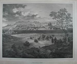 Jerusalem. Lithographie auf gewalztem Chinapapier nach Daniel Wegelin (1802-1885). München, Hanfs...