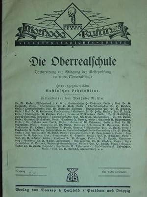 Image du vendeur pour Deutsch. Methode Rustin. Selbstunterrichts-Briefe von Max Ldemann. Hier:16 Briefe (von 55). mis en vente par Antiquariat Tarter, Einzelunternehmen,