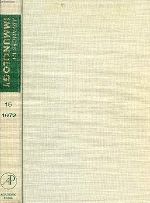 Bild des Verkufers fr ADVANCES IN IMMUNOLOGY, VOLUME 15, 1972 (Contents: The Regulatory Influence of Activated T Cells on B Cell Responses to Antigen, D.H. Katz, B. Benacerraf. The Regulatory Role of Macrophages in Antigenic Stimulation, E.R. Unanue.) zum Verkauf von Le-Livre