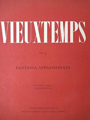 Bild des Verkufers fr Fantasia appassionata. Op. 35. Violino e Piano. Ausgabe fr Violine und Klavier. Revieidert von Josef Micka. 2 Stimmhefte (= komplett). zum Verkauf von Antiquariat Tarter, Einzelunternehmen,