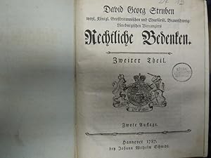 Bild des Verkufers fr Rechtliche Bedenken. Teil 2. 2. Auflage. zum Verkauf von Antiquariat Winfried Scholl (VDA/ILAB)