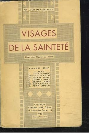 Seller image for VISAGES DE LA SAINTETE. VINGT-CINQ FIGURES DE SAINTS. PREMIERE SERIE. for sale by Le-Livre