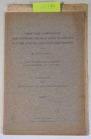 Über eine Anwendung der Methode der kleinsten Quadrate auf die Lösung geologischer Fragen - Soder...