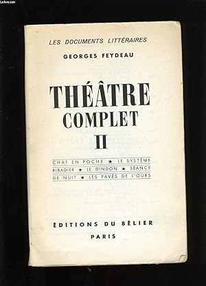 Image du vendeur pour THEATRE COMPLET TOME 2. mis en vente par Le-Livre