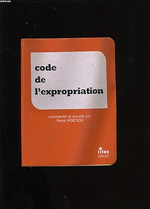 Image du vendeur pour CODE DE L'EXPROPRIATION. mis en vente par Le-Livre