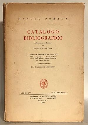 Catalogo Bibliografico de Impresos Mexicanos del Siglo XVI.