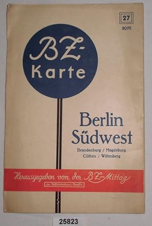 Imagen del vendedor de BZ Karte Nr. 27: Berlin Sdwest, Brandenburg, Magdeburg, Cthen, Wittenberg a la venta por Versandhandel fr Sammler