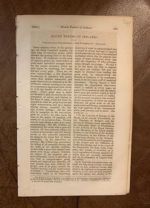 Round Towers Of Ireland Edinburgh Review April 1834 Original Tom Moore's Critical Review Of Henry...