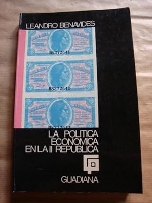 Seller image for La poltica econmica en la II Repblica for sale by Llibres Capra