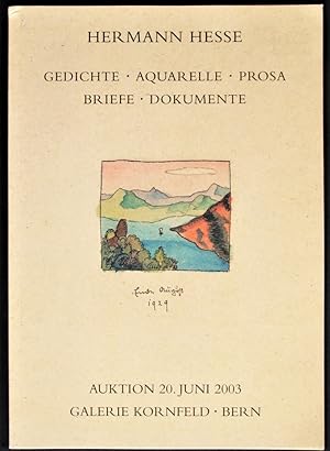 Hermann Hesse. Gedichte Aquarelle Prosa Briefe Dokumente