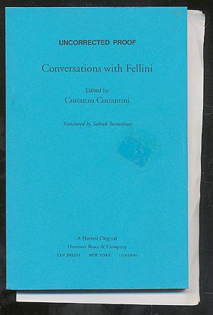 Bild des Verkufers fr Conversations with Fellini zum Verkauf von Between the Covers-Rare Books, Inc. ABAA