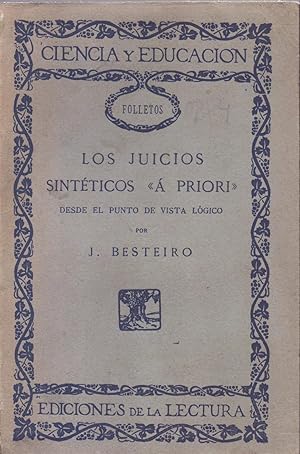 Imagen del vendedor de LOS JUICIOS SINTETICOS A PRIORI - DESDE EL PUNTO DE VISTA LOGICO a la venta por Libreria 7 Soles