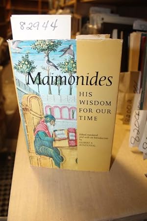Image du vendeur pour Maimonides- His Wisdom For Our Time mis en vente par Princeton Antiques Bookshop