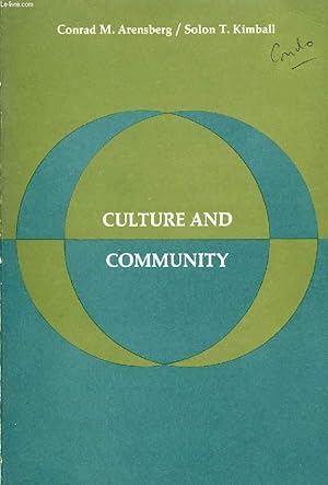 Seller image for CULTURE AND COMMUNITY for sale by Le-Livre