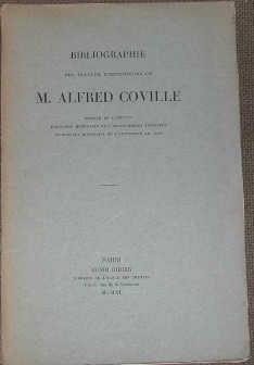 Bild des Verkufers fr Bibliographie des travaux scientifiques de M. Alfred Coville. zum Verkauf von alphabets
