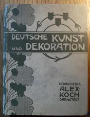 Seller image for Deutsche Kunst und Dekoration. Bd. XVII Bd. 1: Oktober 1905 - Mrz 1906. Illustrierte Monats - Hefte fr Moderne Malerei, Plastik, Architektur, Wohnungs - Kunst u. Knstler, Frauen - Arbeiten. for sale by Antiquariat Johann Forster