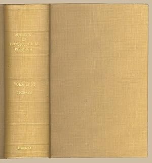 Bulletin of Entomological Research Vol 11-12