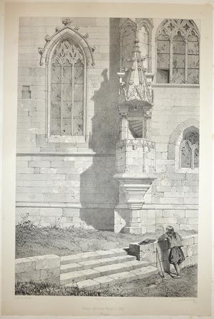 Seller image for Chaire extérieure, Église de Vitré (Bretagne) (Lithographie) for sale by Le Beau Livre