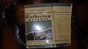 Seller image for Wuthering Heights in Green & B/W DJ of house at Night with window Lights for sale by Bluff Park Rare Books