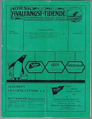 Image du vendeur pour Norsk Hvalfangst-Tidende (The Norwegian Whaling Gazette), Organ For the International Association of Whaling Companies, Nr. 9, September 1961 mis en vente par Bailgate Books Ltd