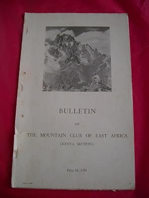 BULLETIN OF THE MOUNTAIN CLUB OF EAST AFRICA (KENYA SECTION) NOS. 1, 2, 3 & 5,