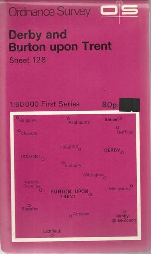 Immagine del venditore per 1:50,000 First Series Derby and Burton on Trent Sheet 128. venduto da Saintfield Antiques & Fine Books