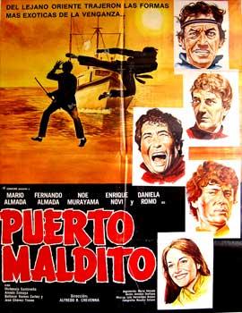 Seller image for Puerto maldito. Con Mrio Almada, Fernando Almada, No Murayama, Enrique Novi. (Cartel de la pelcula). for sale by Wittenborn Art Books